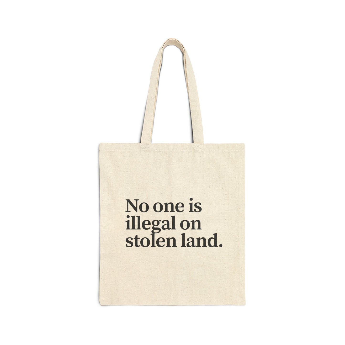 Immigrant Justice: Social Justice Statement Cotton Canvas Tote Bag - Eco-Friendly Grocery Bag, Reusable Shopping Bag, Gift for Activists, Minimalist Design
