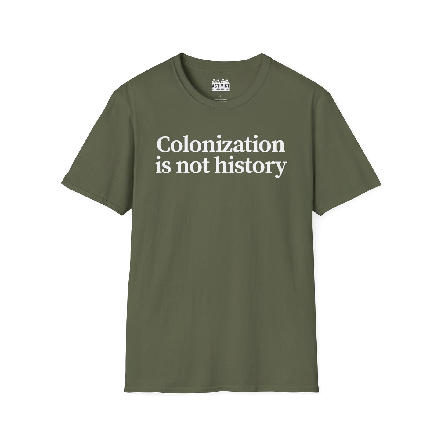 Immigrant Justice: Colonization is Not History Tee, Unisex T-Shirt, Advocacy Shirt, Statement Tee, Social Awareness Apparel, Thought-Provoking Gift