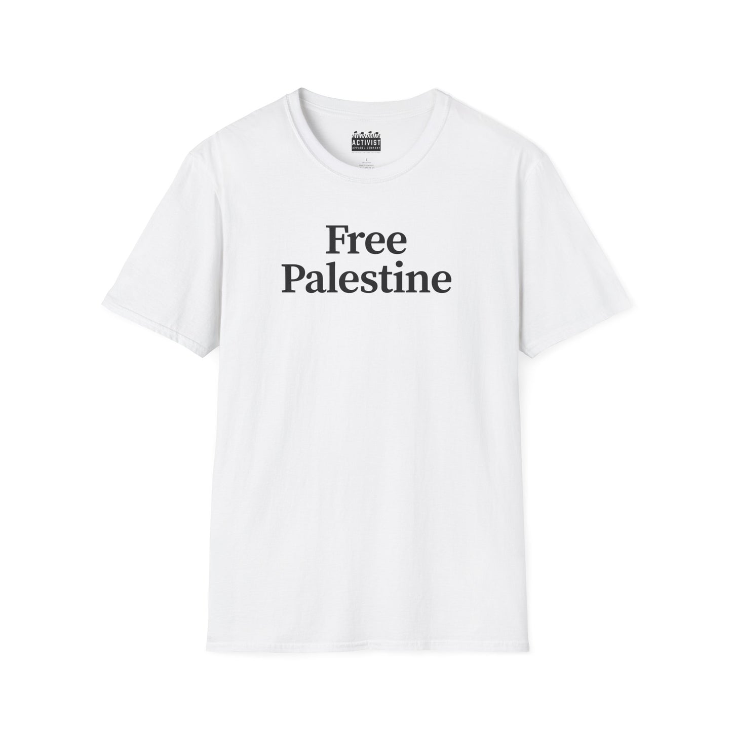 Free Palestine: Unisex Softstyle T-Shirt, Activism Tee, Social Justice Shirt, Comfortable Wear, Gift for Allies, Everyday Fashion