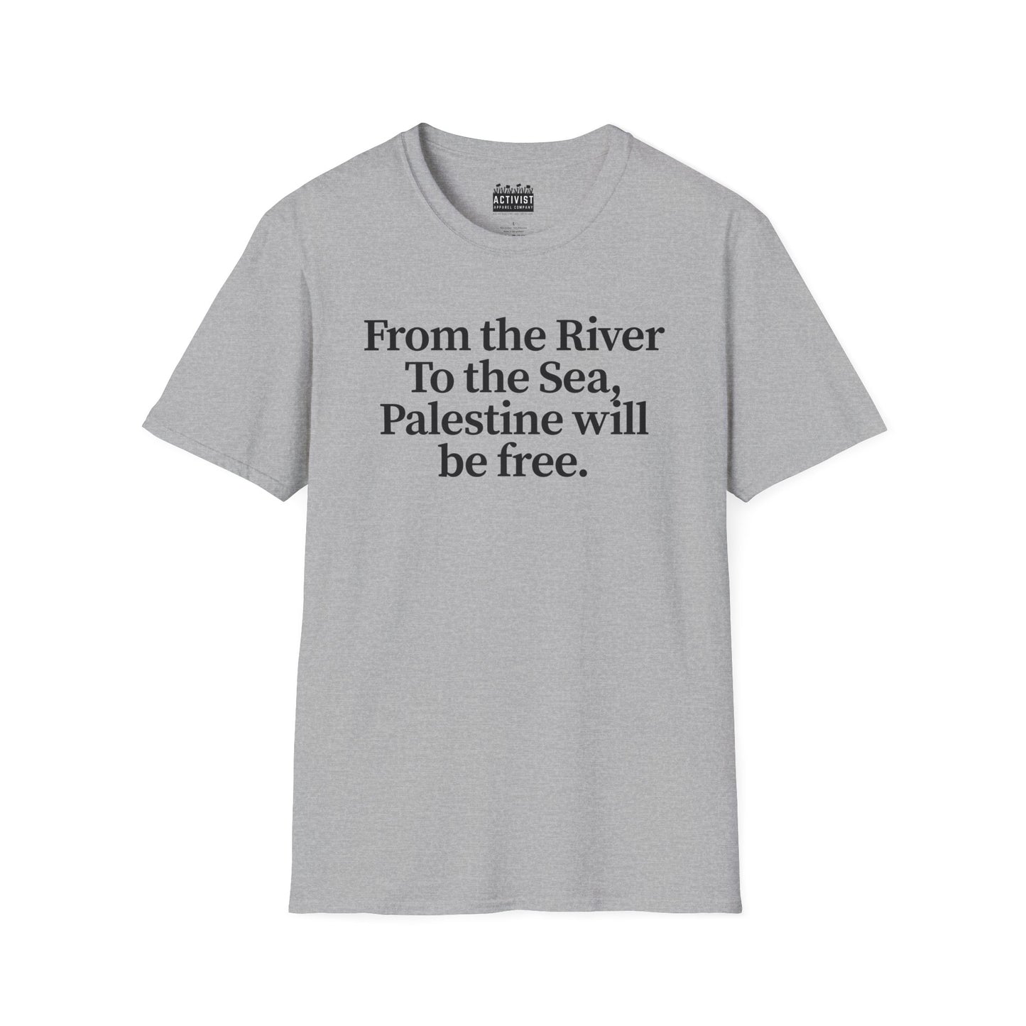 Free Palestine: "From the River to the Sea, Palestine Will Be Free'' Casual Wear, Activist Apparel