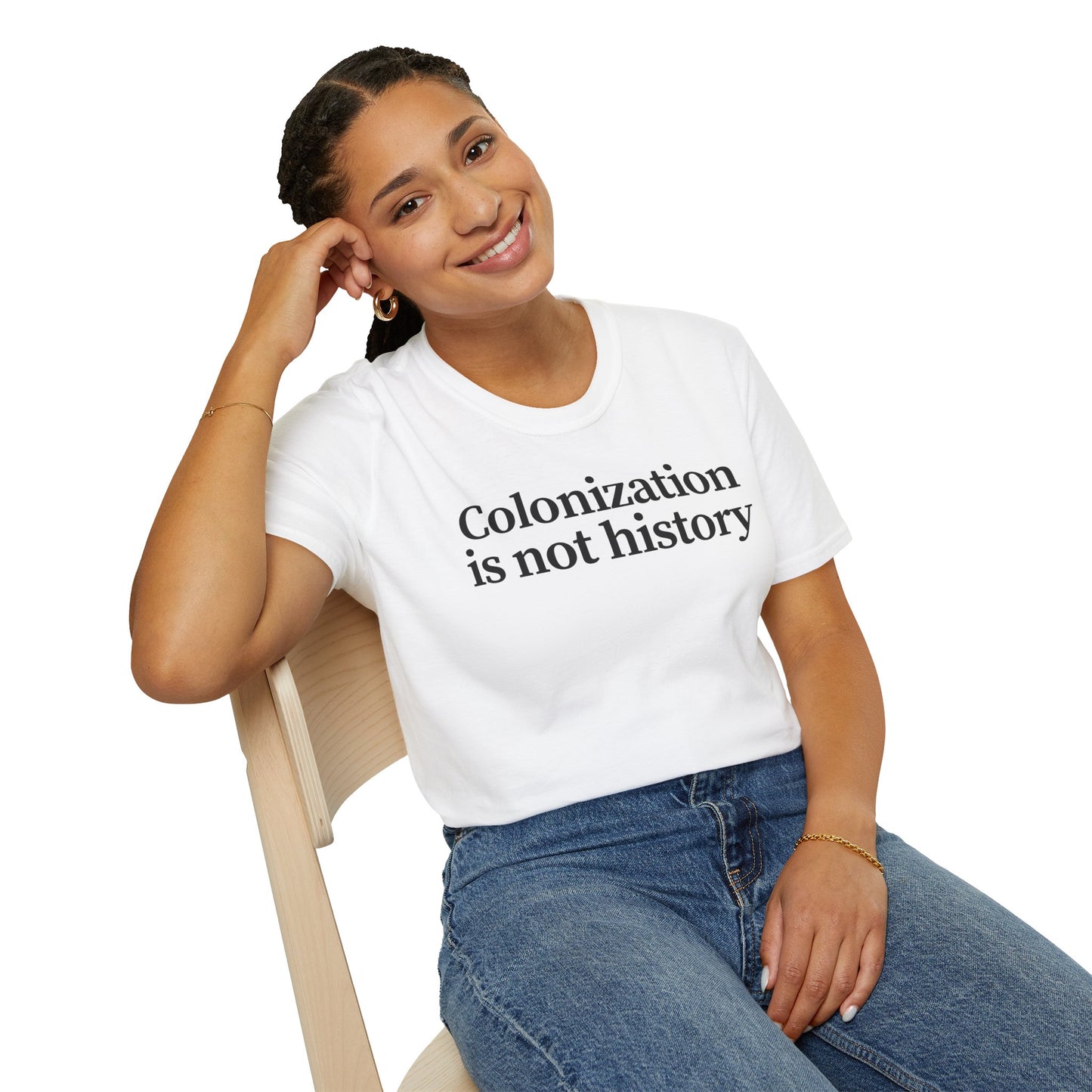 Immigrant Justice: Colonization is Not History Tee, Unisex T-Shirt, Advocacy Shirt, Statement Tee, Social Awareness Apparel, Thought-Provoking Gift