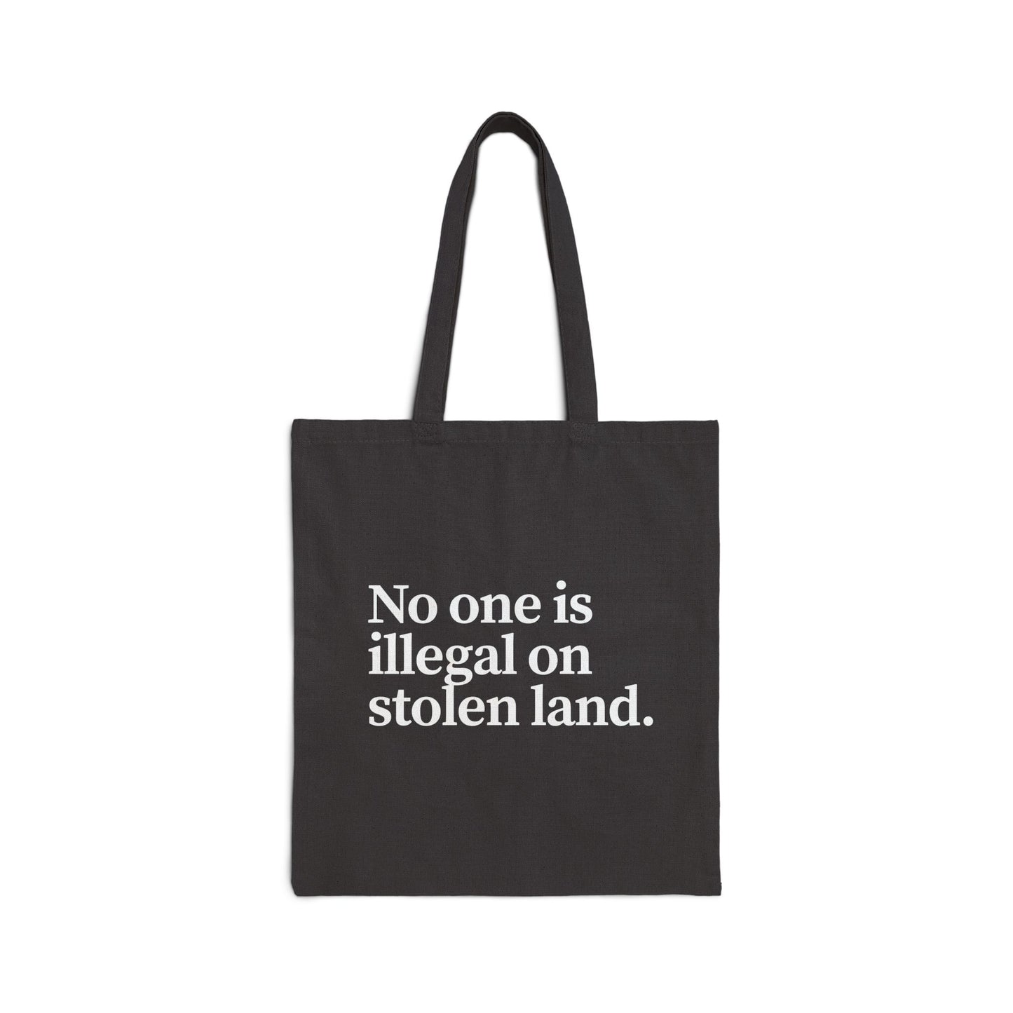 Immigrant Justice: Social Justice Statement Cotton Canvas Tote Bag - Eco-Friendly Grocery Bag, Reusable Shopping Bag, Gift for Activists, Minimalist Design