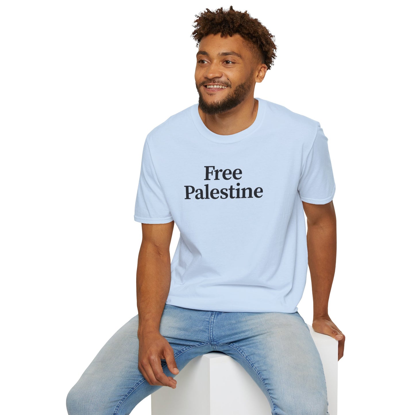 Free Palestine: Unisex Softstyle T-Shirt, Activism Tee, Social Justice Shirt, Comfortable Wear, Gift for Allies, Everyday Fashion