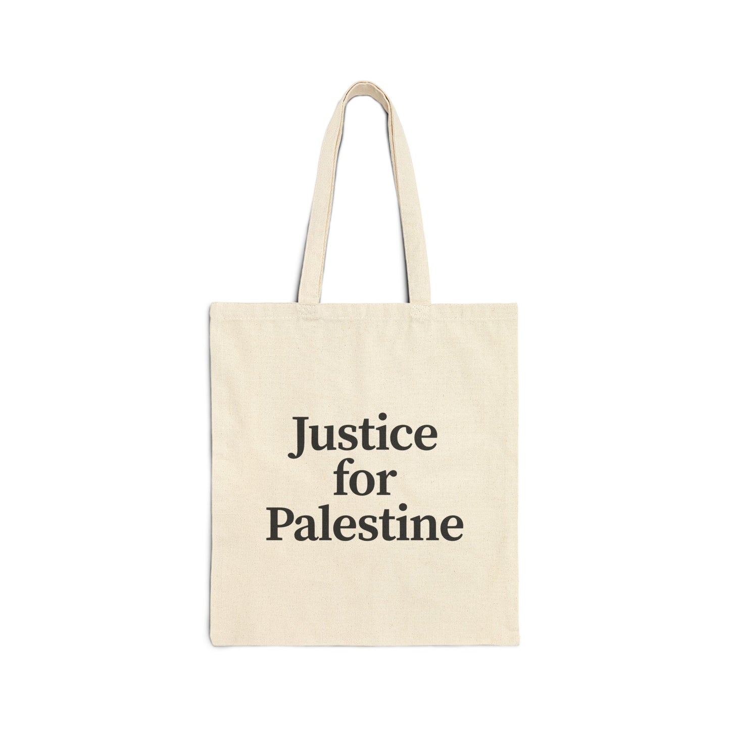 Free Palestine: Justice For Palestine Canvas Tote Bag - Eco-Friendly Grocery Bag, Reusable Shopping Bag, Gift for Activists, Minimalist Design