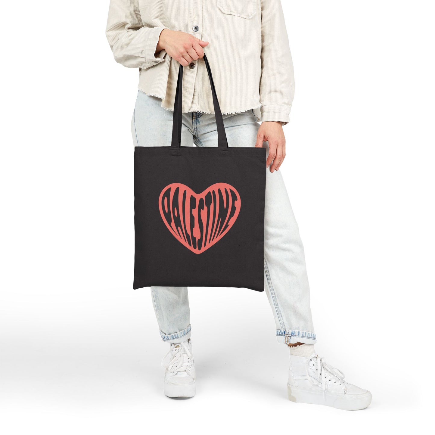 Free Palestine: Justice For Palestine Canvas Tote Bag - Eco-Friendly Grocery Bag, Reusable Shopping Bag, Gift for Activists, Minimalist Design