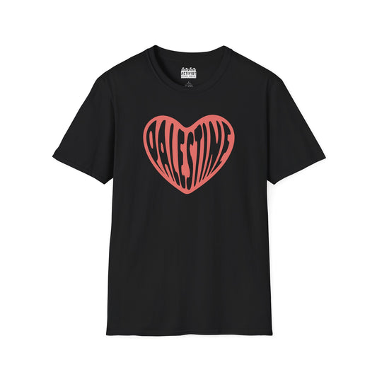 Free Palestine: Heart of Palestine Unisex Softstyle T-Shirt | Comfortable Graphic Tee for Everyday Wear, Thoughtful Gift Ideas, Activism, Casual Fashion