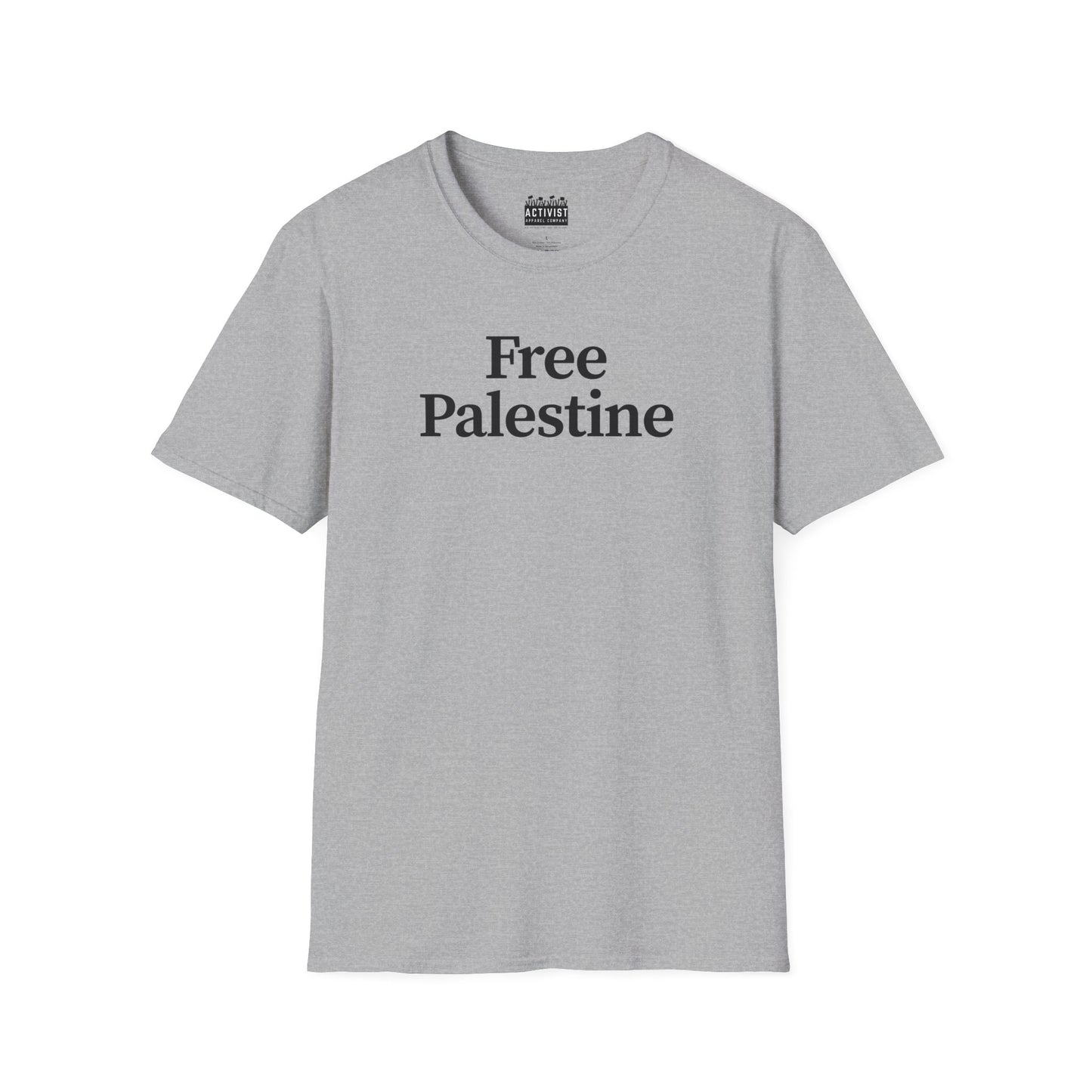 Free Palestine: Unisex Softstyle T-Shirt, Activism Tee, Social Justice Shirt, Comfortable Wear, Gift for Allies, Everyday Fashion