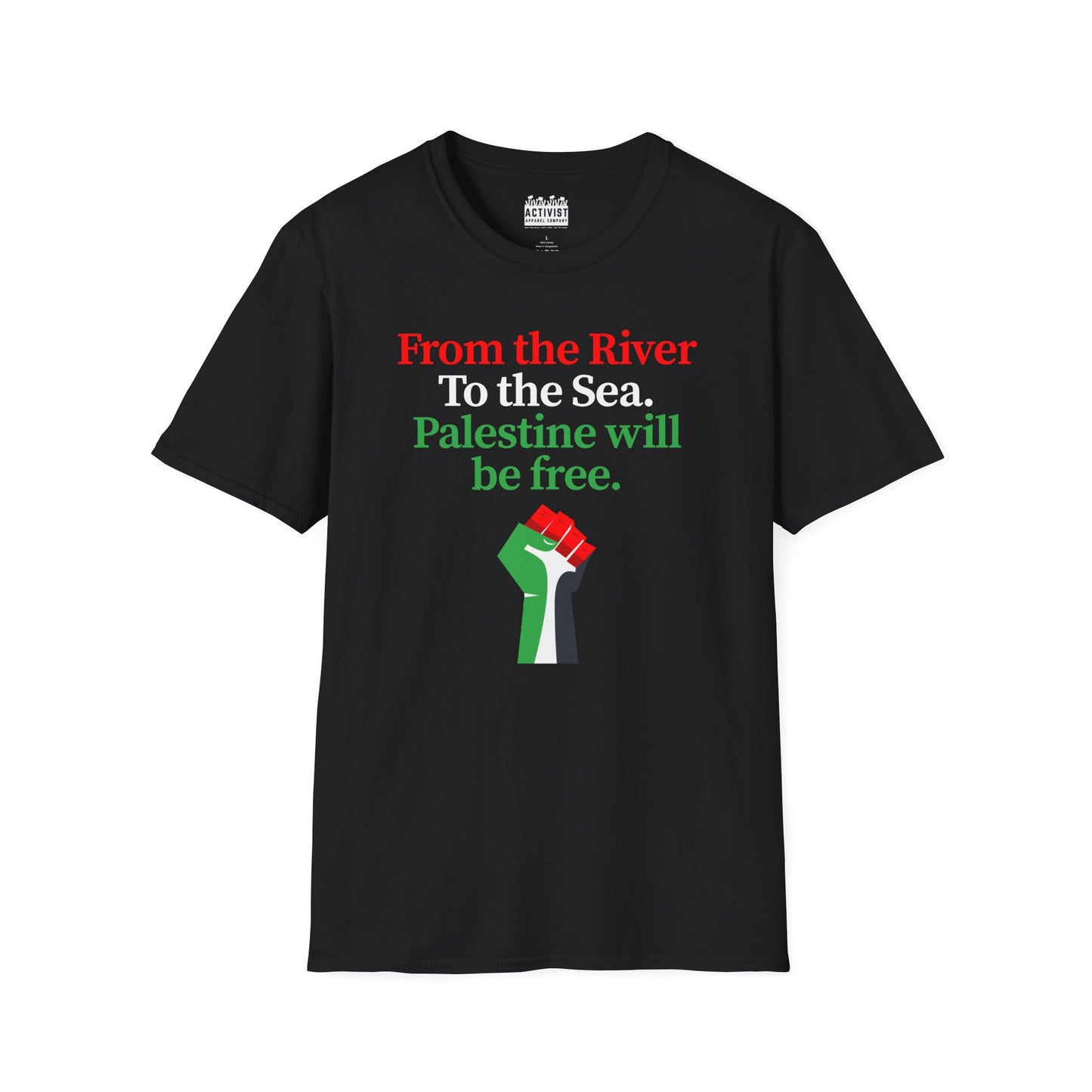Free Palestine: "From the River to the Sea, Palestine Will Be Free" T-Shirt | Unisex Softstyle Tee | Activist Apparel, Cultural Pride, Statement Shirt, Gifts for Change Makers