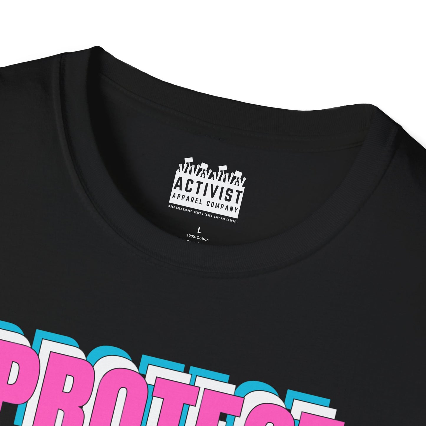 PRIDE: Protect Trans Kids Unisex Softstyle T-Shirt, LGBTQ+ Pride Apparel, Activist Clothing, Gift for Allies, Inclusive Fashion