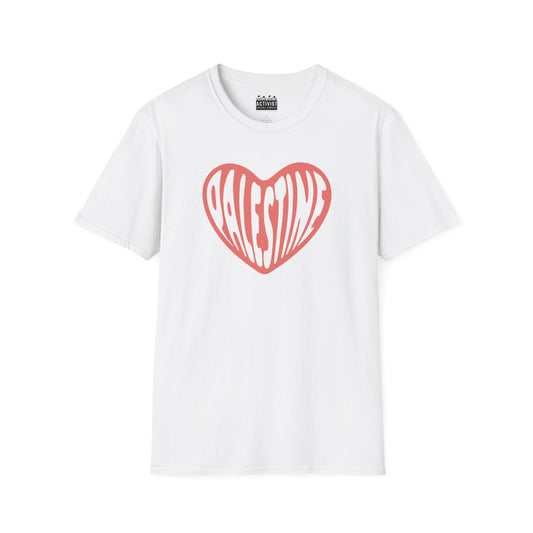 Free Palestine: Heart of Palestine Unisex Softstyle T-Shirt | Comfortable Graphic Tee for Everyday Wear, Thoughtful Gift Ideas, Activism, Casual Fashion