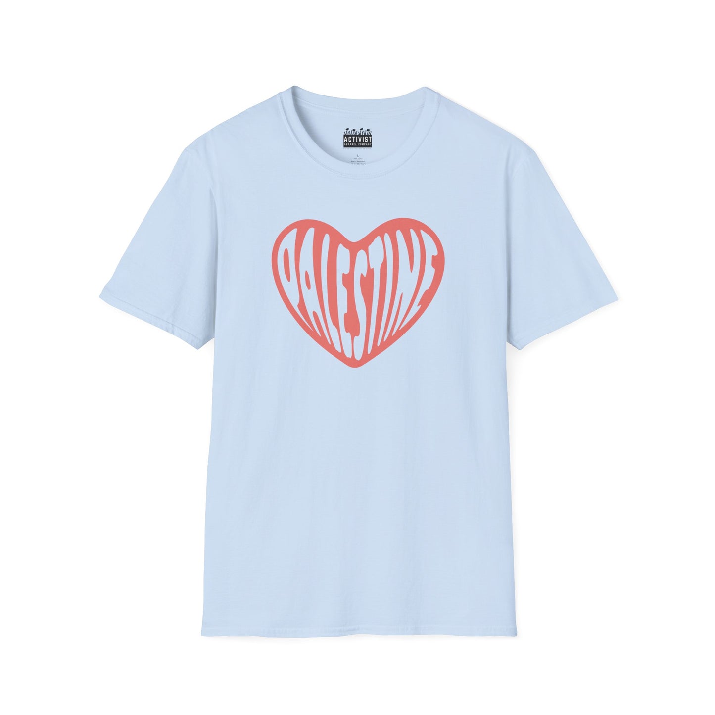 Free Palestine: Heart of Palestine Unisex Softstyle T-Shirt | Comfortable Graphic Tee for Everyday Wear, Thoughtful Gift Ideas, Activism, Casual Fashion