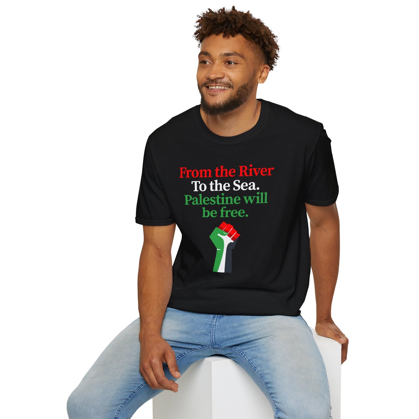 Free Palestine: "From the River to the Sea, Palestine Will Be Free" T-Shirt | Unisex Softstyle Tee | Activist Apparel, Cultural Pride, Statement Shirt, Gifts for Change Makers