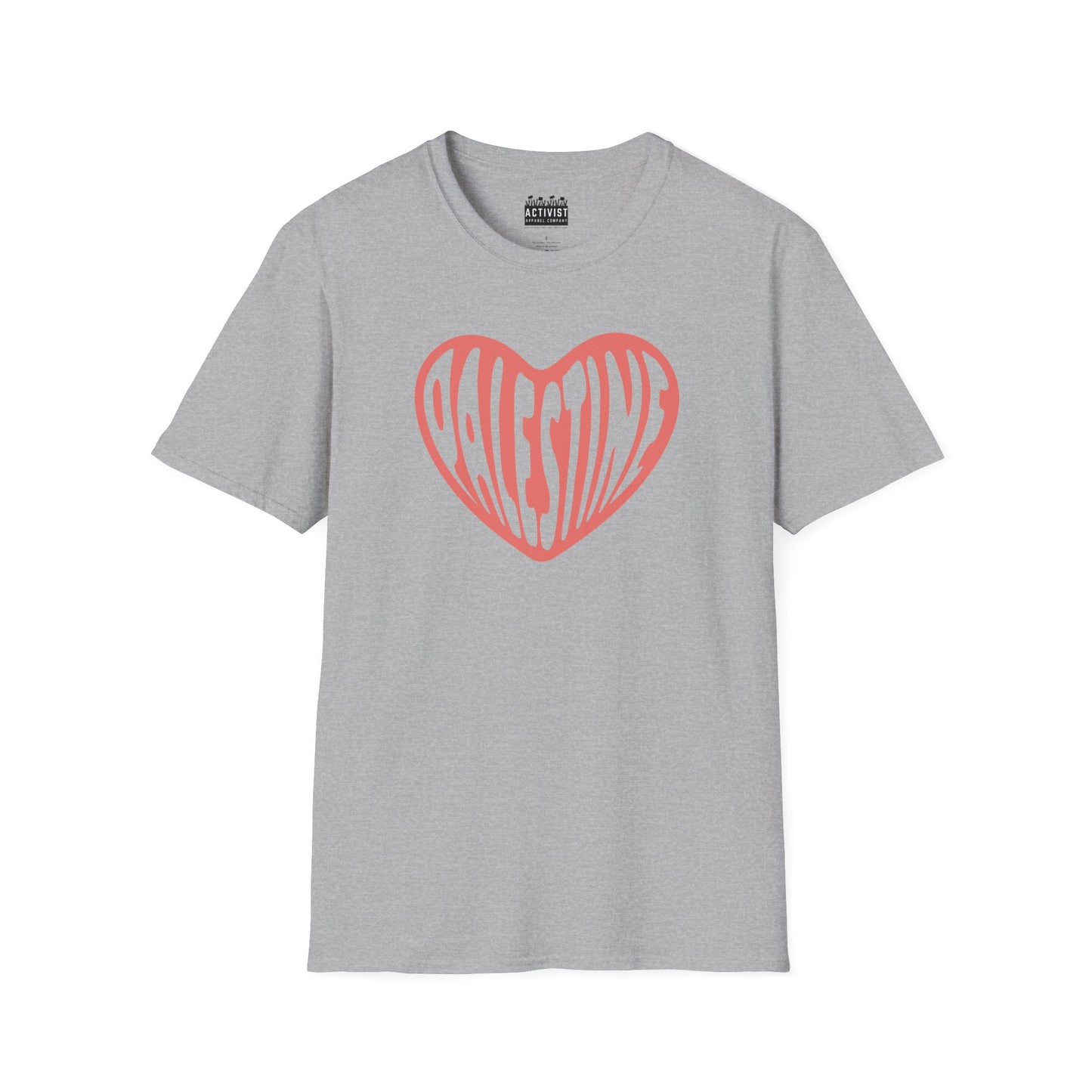 Free Palestine: Heart of Palestine Unisex Softstyle T-Shirt | Comfortable Graphic Tee for Everyday Wear, Thoughtful Gift Ideas, Activism, Casual Fashion